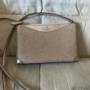 Kate Spade Rose Gold Glitter Crossbody Bag